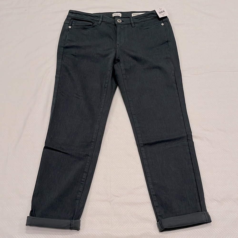 NWT J Jill Boyfriend Jeans - Pine Green - Picture 2 of 11